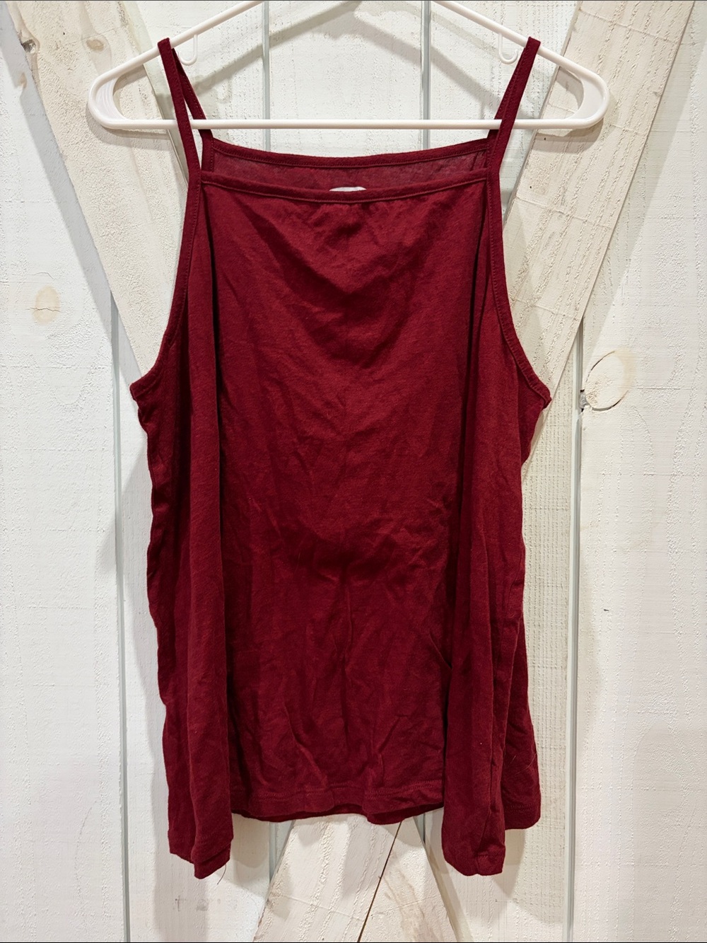 Old Navy Women's Deep Red and Salmon Pink Spaghetti Strap Tanks